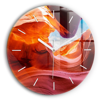 Round glass clock Canyon
