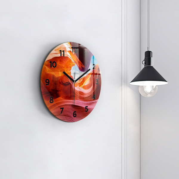Round glass clock Canyon