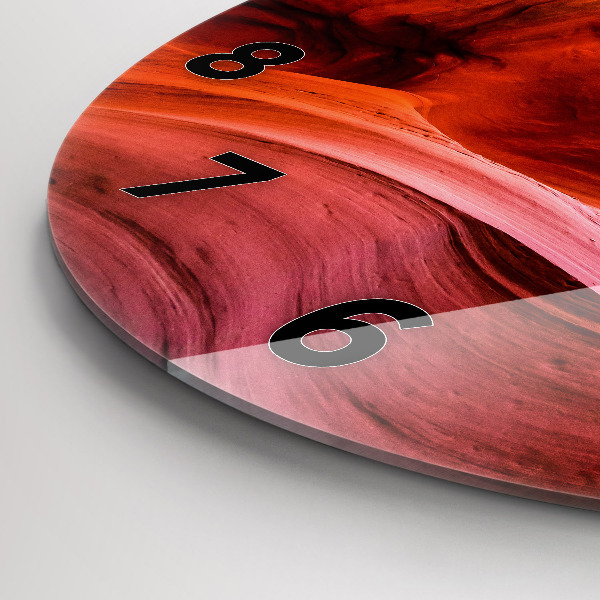 Round glass clock Canyon