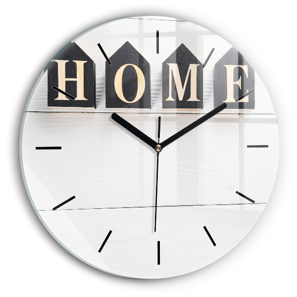 Round glass clock The inscription house