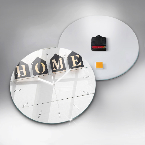 Round glass clock The inscription house