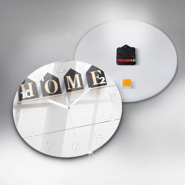 Round glass clock The inscription house
