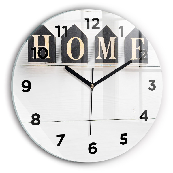 Round glass clock The inscription house
