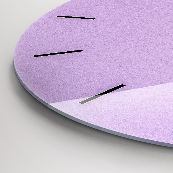Round glass clock Pastel pattern