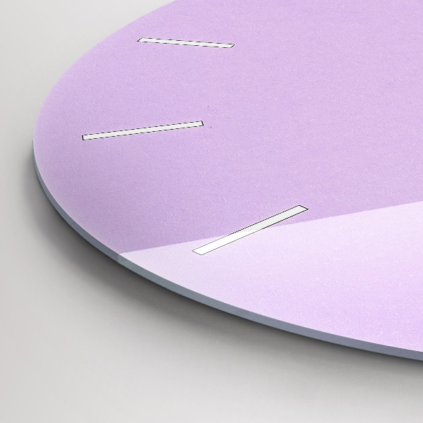 Round glass clock Pastel pattern