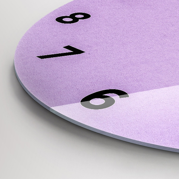 Round glass clock Pastel pattern