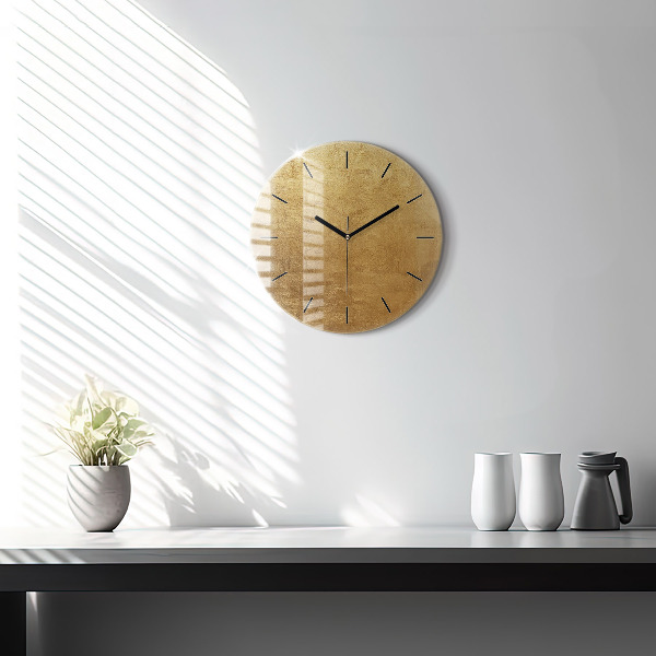 Round glass clock Decorative canvas