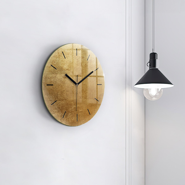 Round glass clock Decorative canvas