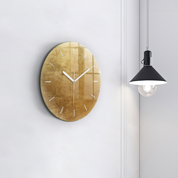 Round glass clock Decorative canvas