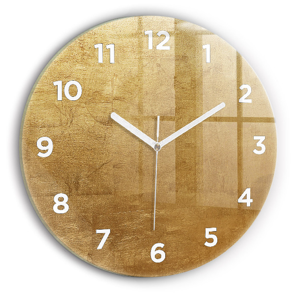Round glass clock Decorative canvas