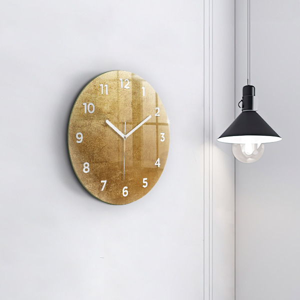 Round glass clock Decorative canvas