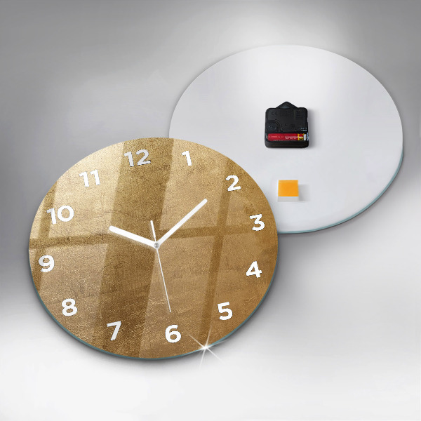 Round glass clock Decorative canvas