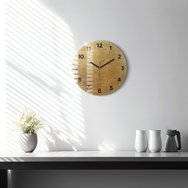Round glass clock Decorative canvas