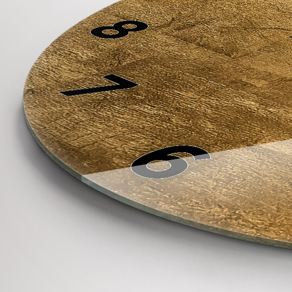 Round glass clock Decorative canvas