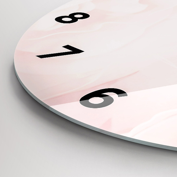 Round glass clock Blooming roses
