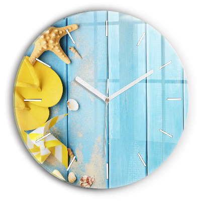 Round glass clock Beach accessories and boards