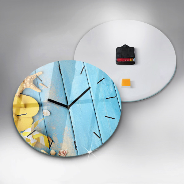 Round glass clock Beach accessories and boards