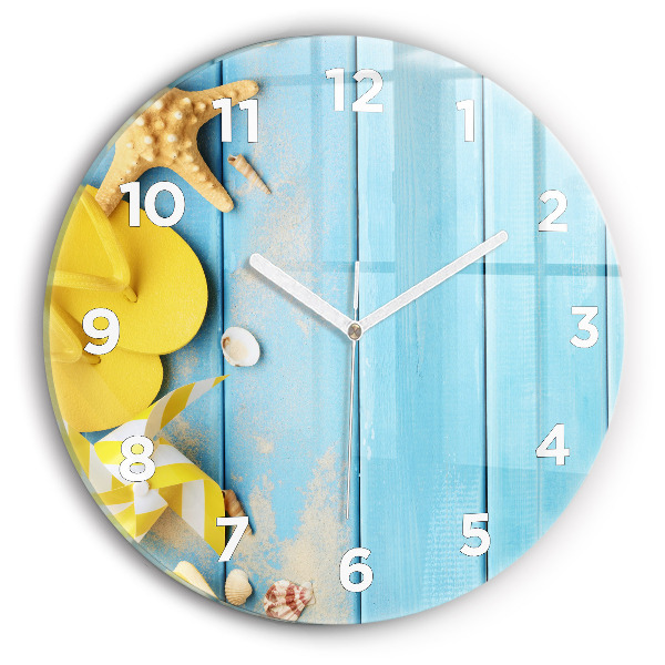 Round glass clock Beach accessories and boards