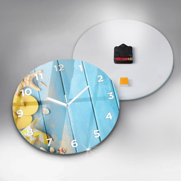 Round glass clock Beach accessories and boards