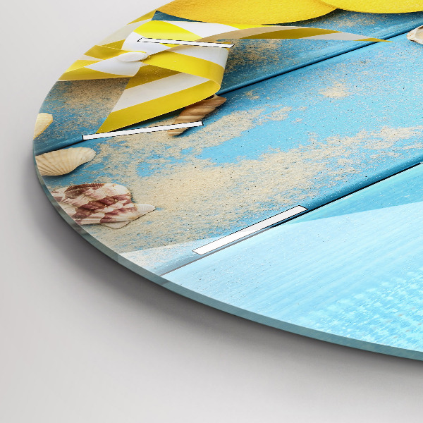 Round glass clock Beach accessories and boards
