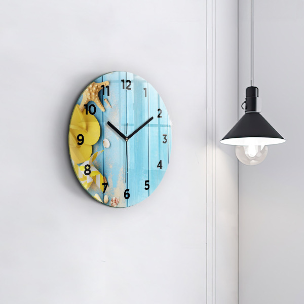 Round glass clock Beach accessories and boards