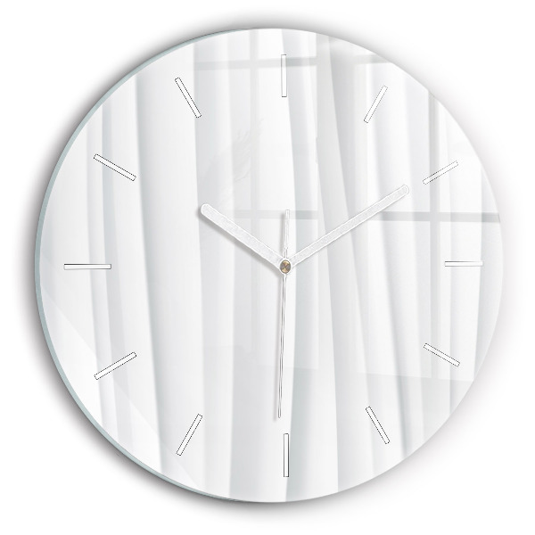 Round glass clock Waves texture