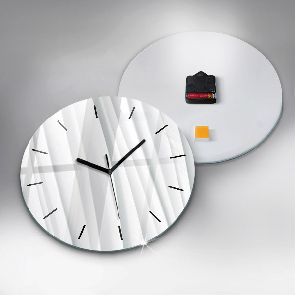 Round glass clock Waves texture