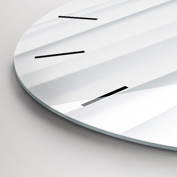 Round glass clock Waves texture