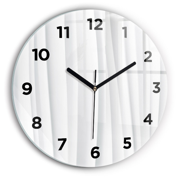 Round glass clock Waves texture