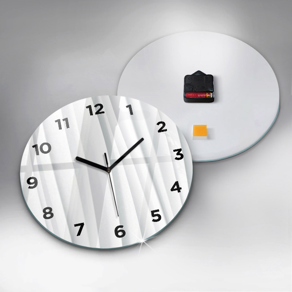 Round glass clock Waves texture