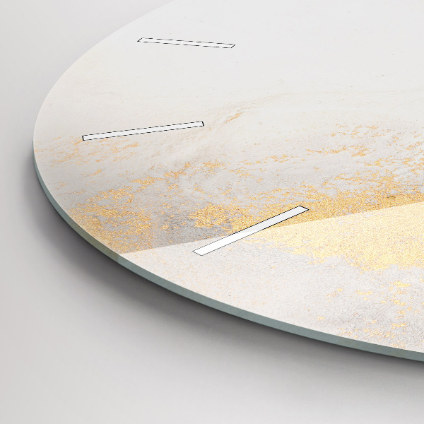 Round glass clock Artistic marble