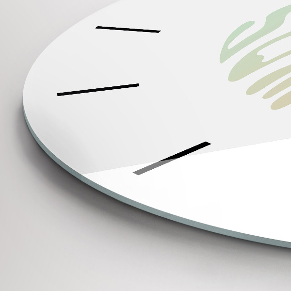 Round glass clock Hello Summer!