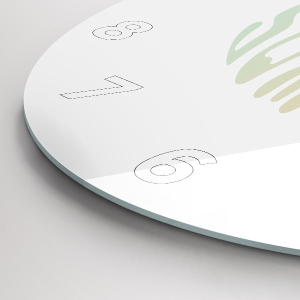 Round glass clock Hello Summer!