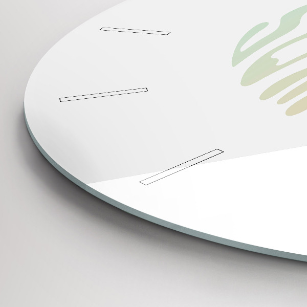 Round glass clock Hello Summer!