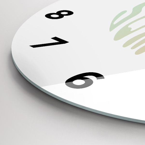Round glass clock Hello Summer!