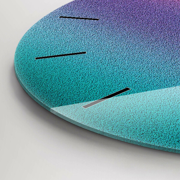 Round glass clock Gradient pattern