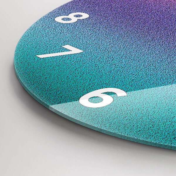Round glass clock Gradient pattern