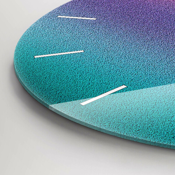 Round glass clock Gradient pattern