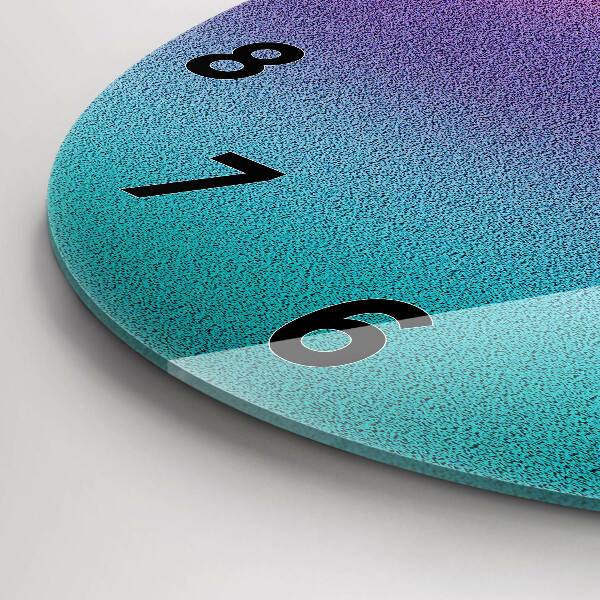 Round glass clock Gradient pattern