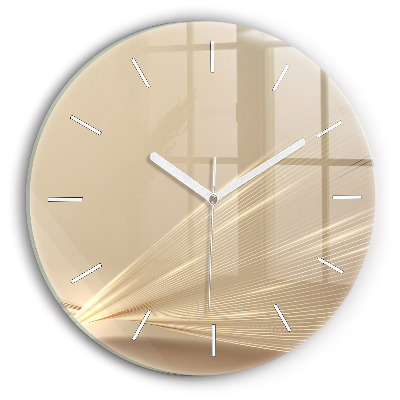 Round glass clock Abstract light