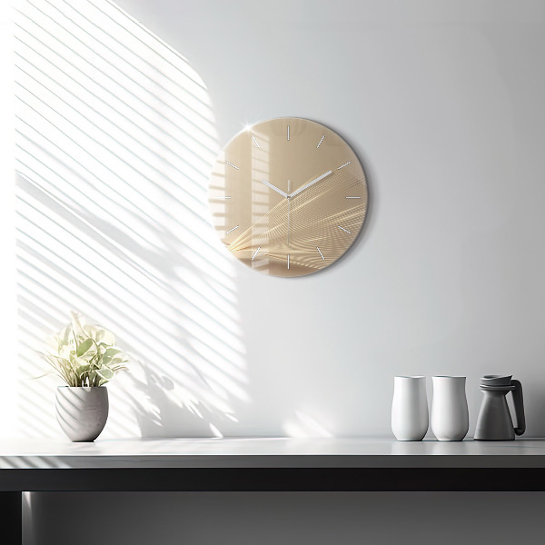 Round glass clock Abstract light