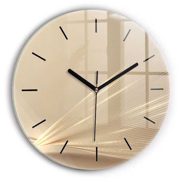 Round glass clock Abstract light