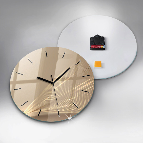 Round glass clock Abstract light