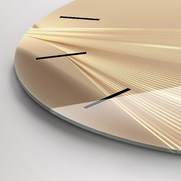 Round glass clock Abstract light