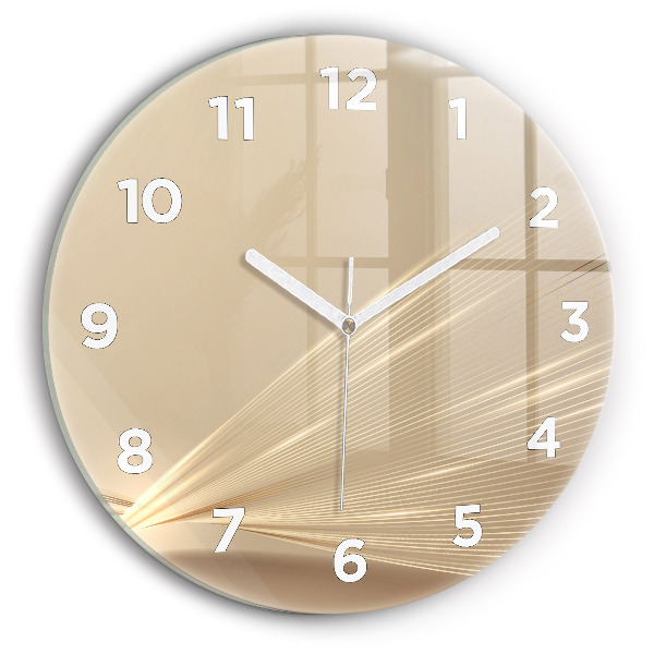 Round glass clock Abstract light