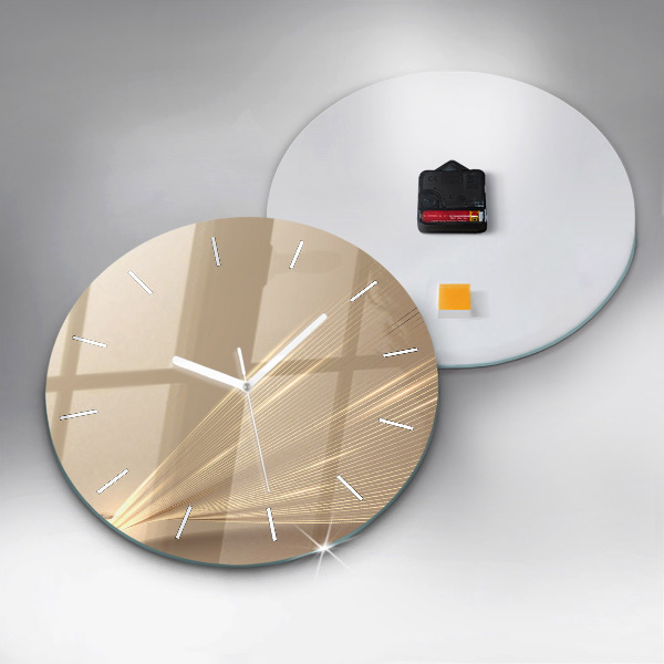 Round glass clock Abstract light