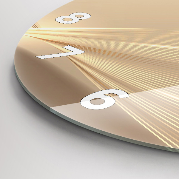 Round glass clock Abstract light