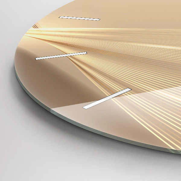 Round glass clock Abstract light