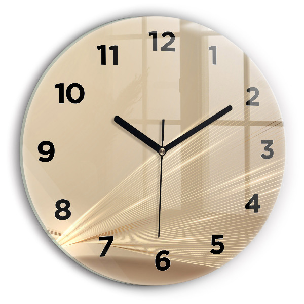 Round glass clock Abstract light