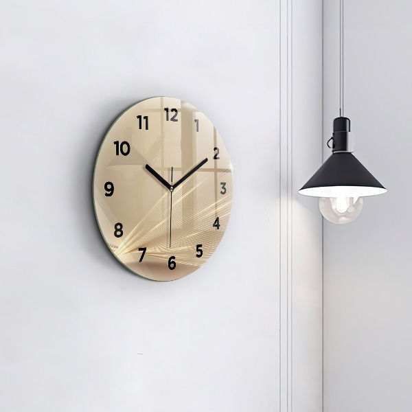 Round glass clock Abstract light